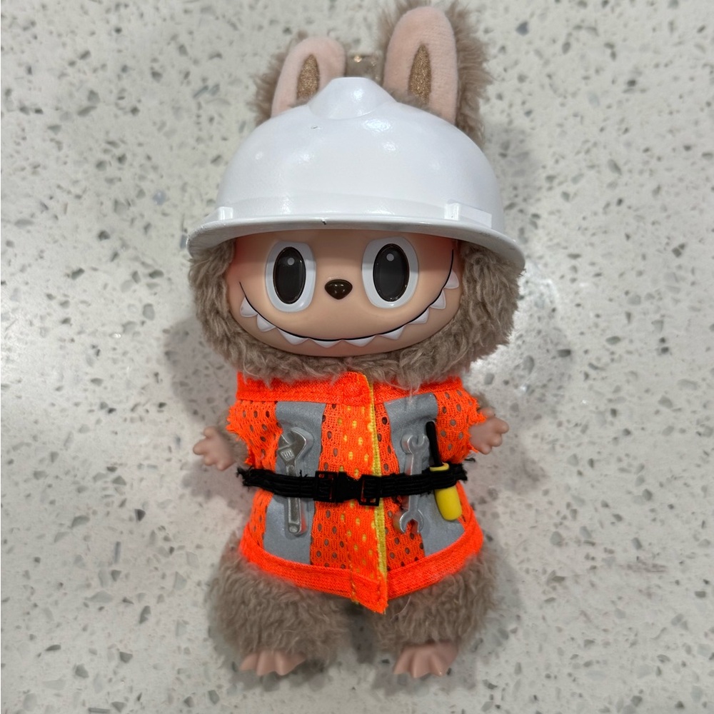 Pop Mart Labubu Construction outfit